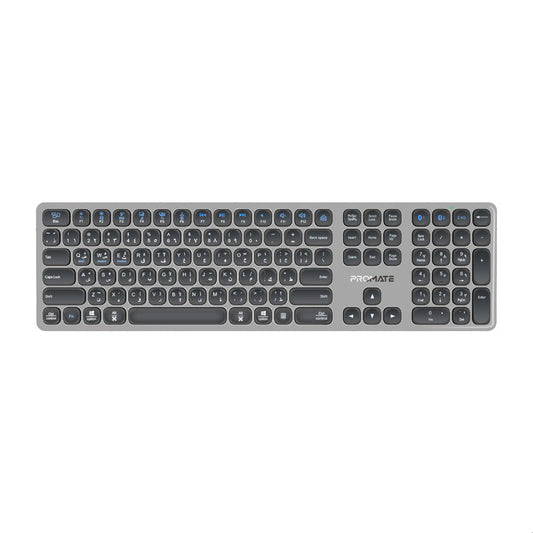 Promate ProKeys-X2 full-size slim wireless keyboard Arabic English layout - main view