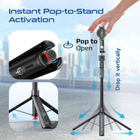 Promate TriPop-Ai smart tripod AI face tracking - angle view