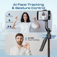 Promate TriPop-Ai telescopic rod extended for overhead shots
