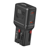 شاحن سفر مدمج 65 واط Power Delivery بمنفذين USB-C | Promate TriPlug-65PD Ultra-Compact 65W Power Delivery Multi-Port Travel Charger