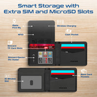 Promate ProWallet Black Micro SD and SIM card slots with SIM tool holder