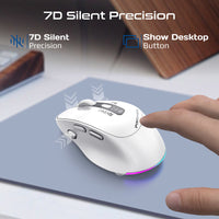 Promate Blix-3M White mouse USB-C charging detail