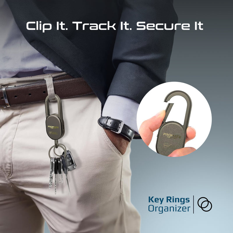 Promate TagChain Titanium IP67 water resistant key finder with rechargeable battery
