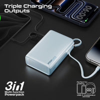 Promate Titan-35W Power Bank 20000mAh 35W TFT Screen Blue-Display
