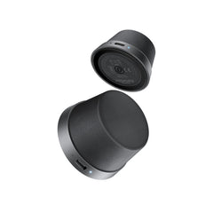 Promate Punch Black mini Bluetooth speaker with MagSafe base - main view