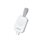 شاحن ويوو M16 برو مغناطيسي محمول لساعة ابل - ابيض | WiWU M16 Pro Portable Magnetic Wireless Watch Charger – White