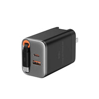شاحن ويوو هيليكس برو Wi-G027 67W GaN مع كيبل قابل للسحب 70سم ومحولات | WiWU Helix Pro 67W GaN Charger Wi-G027 with 70cm Retractable Cable & Adapters