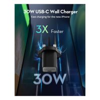 شاحن جداري راف باور PC1056 بتقنية GaN بمنفذ تايب سي وبقدرة شحن 30 واط | RAVPower PC1056 30W GaN Tech PD USB-C Wall Charger