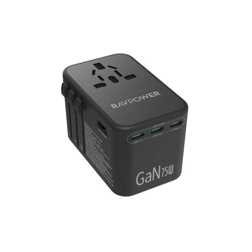 Şarjêra Gerdûnî ya RAVPower RP-PC1043 GaN 75W 4-Port - Şarjêra Gerdûnî ya RAVPower GaN 75W, 4 Port
