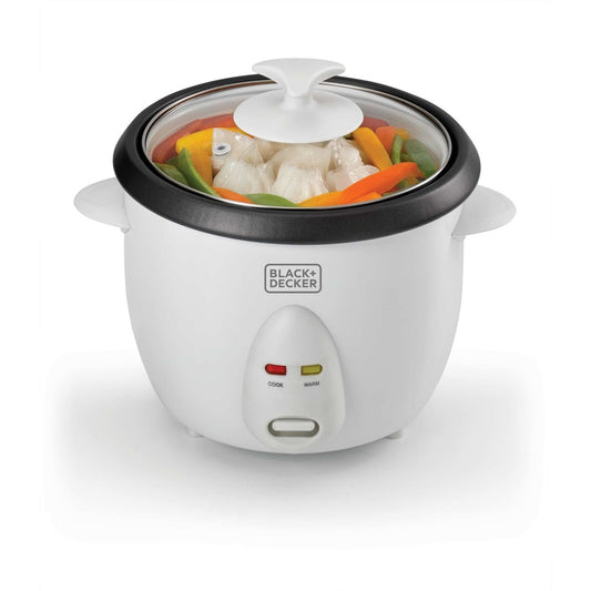 وعاء طهي الأرز بلاك آند ديكر بقدرة 400 واط وسعة 1 لتر وغير قابل للالتصاق | Black+Decker Rice Cooker 400W 1L Removable Non-Stick Pot