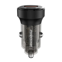 Şarjêra Otomobîlê ya Rockrose 30W Du Port - PD &amp; QC 3.0