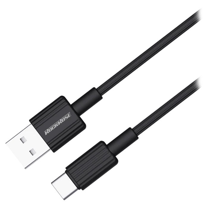 كيبل روك روز Arrow يو اس بي اي الى تايب سي بطول 1 متر | RockRose Arrow Type-C Cable 2.4A 1M