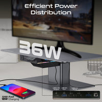 Promate Raizer stand with RGB lighting detail