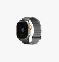 UNIQ Revix Premium Edition reversible leather Apple Watch band Charcoal Ash Grey