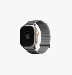 UNIQ Revix Premium Edition reversible leather Apple Watch band Charcoal Ash Grey