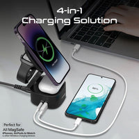 Promate Rubix-65W شاحن MagSafe 15 واط وشاحن ساعة آبل وAirPods