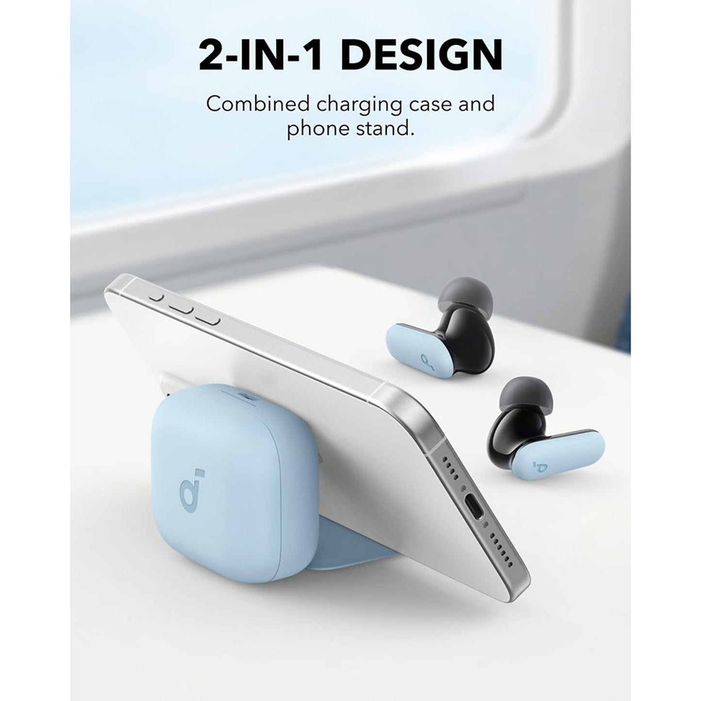 سماعات انكر ساوندكور R50i NC اللاسلكية, ميزة عزل الضوضاء, تشغيل حتى 45 ساعة | Anker Soundcore R50i NC, Adaptive Noise Cancelling True Wireless Earbuds, 45H Playtime