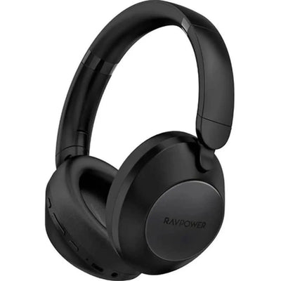 سماعة راف باور BH1019 اللاسلكية فوق الاذن مع عزل ضوضاء وزمن تشغيل حتى 55 ساعة - اسود | RAVPower BH1019 Quiet Comfort Over-Ear Wireless Stereo Headphones (55H Playtime, ANC & ENC) – Black