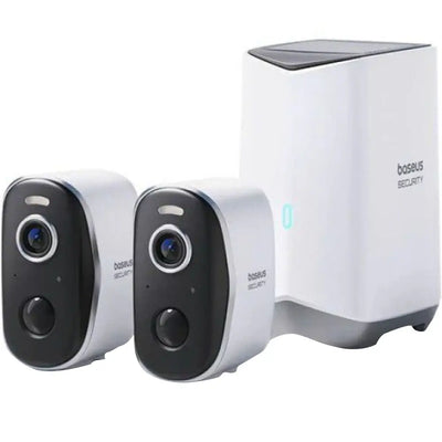 Baseus Security N1 Outdoor Camera 2K 2-Cam Kit White UK | كاميرا بيسوس الأمنية N1 خارجية 2K طقم كاميرتين أبيض UK