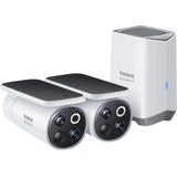 Baseus Security S1 Pro Outdoor Dual Camera 3K 2-Cam Kit White UK | نظام كاميرات بيسوس سيكيورتي اس 1 برو خارجية مزدوجة 3K أبيض