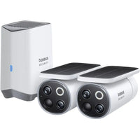 Baseus Security S1 Pro Outdoor Dual Camera 3K 2-Cam Kit White UK | نظام كاميرات بيسوس سيكيورتي اس 1 برو خارجية مزدوجة 3K أبيض