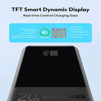 باور بانك راف باور PB1237 بسعة 10,000 مللي امبير وبقدرة شحن سريع 20 واط - اسود | RAVPOWER PB1237 20W 10000mAh Power Bank – Black