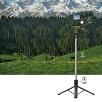 حامل سيلفي ويوو Wi-SE015 بلوتوث مع حامل ثلاثي وإضاءة LED ودوران 360° | WiWU Wi-SE015 Bluetooth Selfie Stick Tripod with LED Ring Light & 360° Rotation