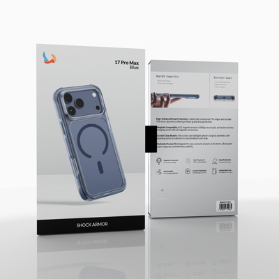 Master Shock Armor Case for iPhone 17 Pro Max – Black | كفر ماستر شوك آرمور لآيفون 17 برو ماكس أسود