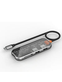 Adaptora Hub-a Pirfonksiyonel a 5-di-1-ê ya Tîpa C ya WiWU New Cyber ​​​​New