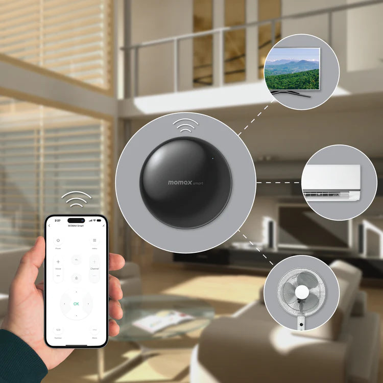 Momax Smart IoT dûrbîna IR ya gerdûnî | Kontrolkera Jîr a Wi-Fi ji bo Amûrên Malê - Momax Smart Infrared Control - Dûrbîna IoT ya Gerdûnî ji bo Amûrên Malê