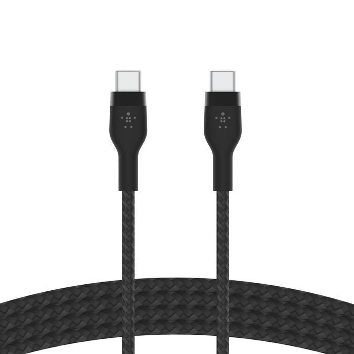 كيبل بيلكن BoostCharge Pro Flex المضفر تايب سي الى تايب سي بطول 1 متر  | Belkin BoostCharge PRO Flex USB-C to USB-C Braided Silicone Cable, 1M