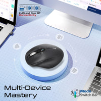 Promate SamoTri Black wireless mouse - angle view