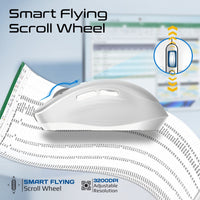 Promate SamoTri White smart scroll wheel detail