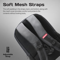 Promate Satchel-BP Laptop Backpack 15.6 inch Mesh Straps Blue-Straps
