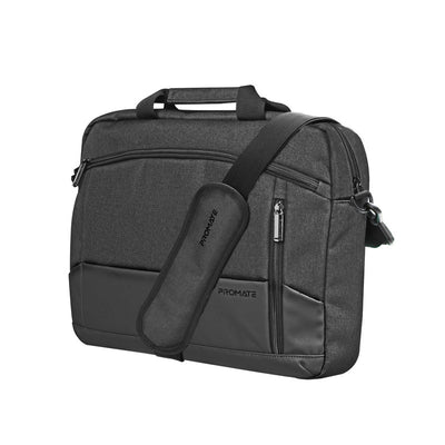 Promate Satchel-MB Laptop Messenger Bag 15.6 inch Black-Front