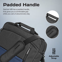 Promate Satchel-MB Laptop Messenger Bag 15.6 inch Blue-Handle