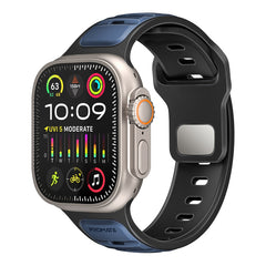Promate SiliBand-DC سوار ساعة آبل رياضي بلونين - أزرق - صورة أمامية
