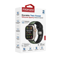Promate SiliBand-DC سوار رياضي أثناء الاستخدام - أخضر ميدنايت