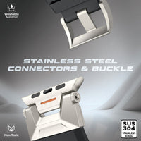 Promate SilicaBand-Pro تصميم متعدد الفتحات لضبط المقاس - أسود