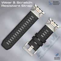 Promate SilicaBand-Pro متوافق مع كل مقاسات ساعة آبل - أسود