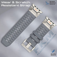 Promate SilicaBand-Pro متوافق مع كل مقاسات ساعة آبل - رمادي