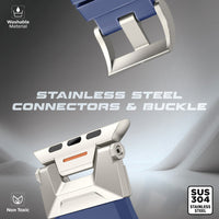 Promate SilicaBand-Pro تصميم متعدد الفتحات لضبط المقاس - كحلي