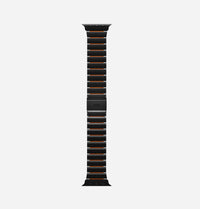 UNIQ Strova Flex stainless steel Apple Watch strap Midnight Black Volt Orange - link detail