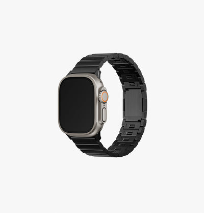 UNIQ Strova Mag self-adjustable steel link Apple Watch band Black