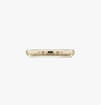 UNIQ Swivix rotating kickstand case for iPhone Air Taupe Gold - landscape stand mode