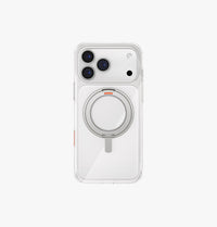 UNIQ Swivix rotating kickstand case for iPhone 17 Pro Max Clear - kickstand open