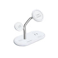 محطة شحن MagSafe 57 واط معتمدة MFi بثلاثة مواضع شحن | Promate Synergy-Pro 57W High Speed MagSafe Charging Station - White