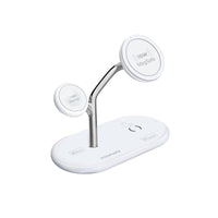 Promate Synergy-Pro محطة شحن MagSafe 57 واط معتمدة MFi - أبيض - صورة أمامية