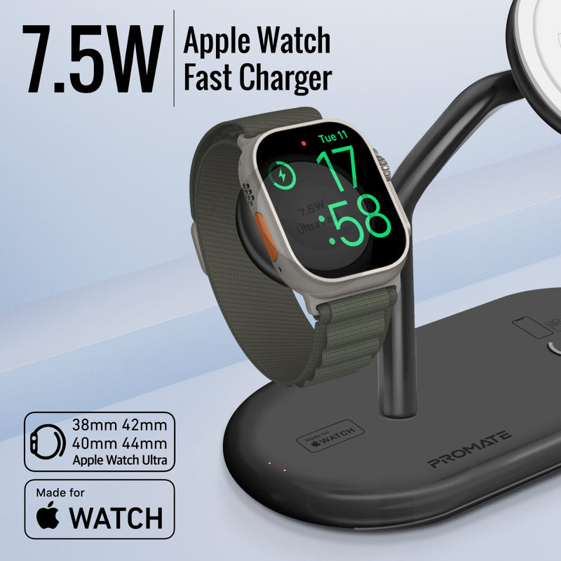 Promate Synergy-Pro منفذ USB-C بقوة 24 واط - أسود