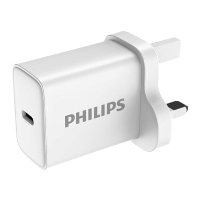 Philips Wall charger 30W DLP5312CW White | شاحن حائط فيليبس 30 واط أبيض